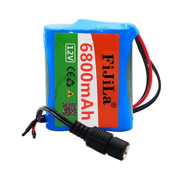 Batterie Au Lithium 6800, 12 V, 18650 MAh, 3S1P, Avec Chargeur 1a