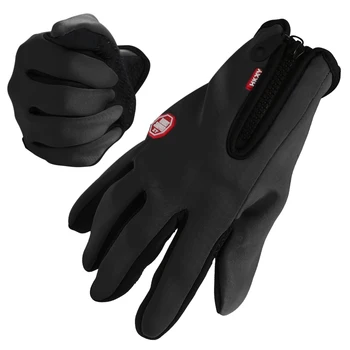 Мотоциклетные перчатки, зимние теплые перчатки для спорта на открытом воздухе с сенсорным экраном, мужские женские водонепроницаемые ветрозащитные противоскользящие зимние перчатки