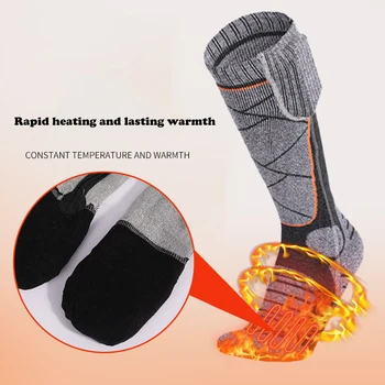 Электрические носки Новые мужские и женские теплые носки для ног с защитой от холода, теплые носки с подогревом, сохраняющие заряд зимой