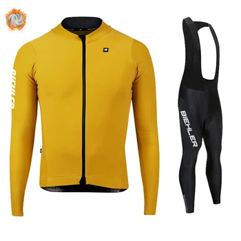 2023 ProTeam Зимний Термо Флисовый Комплект Из Джерси Для Велоспорта Гоночный Велосипедный Костюм Горная Велосипедная Одежда Ropa Maillot Ciclismo Hombre