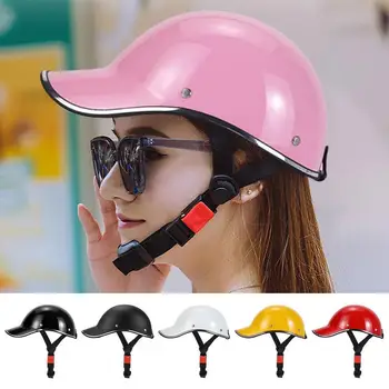 Мотоциклетный шлем, бейсболки, шлем на половину лица, Электрический скутер, Велосипед, Мужская и женская Классическая защитная каска с защитой от ультрафиолета