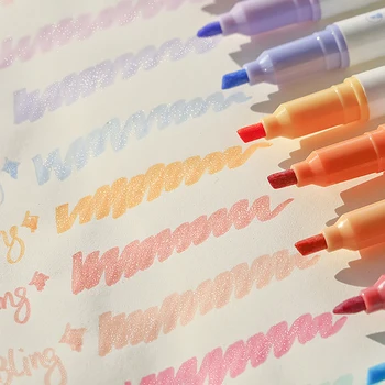 4 шт./компл. Цветной маркер с блестками, маркеры для рисования граффити, ручка, Школьные Канцелярские принадлежности
