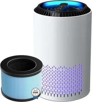 Очистители воздуха (белые) для дома с двумя воздушными фильтрами H13 HEPA (одна версия и одна стандартная версия) Для удаления дыма, пыльцы и перхоти волос