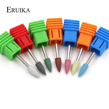 ERUIKA 1 ШТ. Резиновые Силиконовые Сверла для ногтей с пулевой Головкой, Гибкий Полировщик, Маникюрный станок, Аксессуары Для ногтей, Пилочка для ногтей, Инструменты для полировки