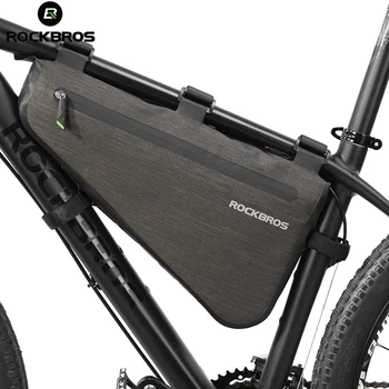 Rockbros/ официальная 8-литровая непромокаемая велосипедная сумка большой емкости, водонепроницаемая велосипедная сумка с треугольной рамой, Аксессуары для горных велосипедов