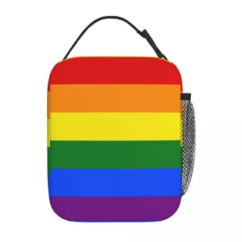 Гей-прайд с флагом ЛГБТК, ЛГБТ-товары, Изолированная сумка для ланча, Дорожная коробка для еды, Многофункциональный Модный термоохладитель, ланч-бокс