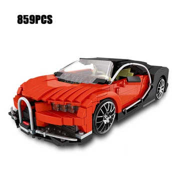 Технический супер спортивный автомобиль Moc Строительный блок Bugattis Veyron Сборка модели автомобиля Паровые кирпичи Коллекция игрушек для подарков