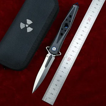 LEMIFSHE JR3392 Флиппер D2 стальное лезвие из углеродного волокна + стальная ручка открытый охотничий карманный кухонный фруктовый складной нож EDC инструмент