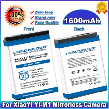 LOSONCOER 1600mAh BXM10 BXM-10 Аккумулятор Для Беззеркальной камеры XiaoYi YI-M1 Аккумуляторные Батареи