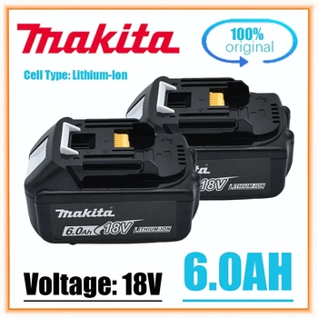 Makita Оригинал 18V Makita 6000 мАч Литий-ионная Аккумуляторная Батарея 18v Drill Сменные батареи BL1860 BL1830 BL1850 BL1860B