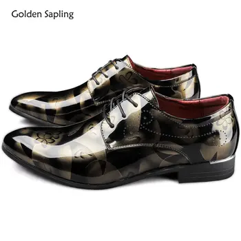 Golden Sapling/Мужская Официальная Обувь; Повседневная Деловая Обувь на плоской подошве; Свадебные Оксфорды С Цветочным Рисунком; Мужская Модельная Обувь Для Вечеринок; Светская Мужская Обувь в стиле Дерби
