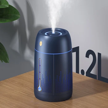 2023 USB Ультразвуковой Увлажнитель воздуха Диффузор Эфирного масла 1.2Л Большой Емкости Fogger Туманообразователь со светодиодной ночной Лампой для Спальни
