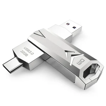 DM PD098 USB3.0 Флэш-накопитель для Type-C OTG Металлическая ручка-накопитель Ключ USB C Флэш-диск Высокоскоростные флешки 128 Г Памяти USB-накопитель
