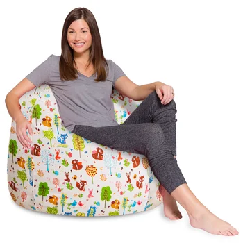 Кресло-мешок Posh Creations, Мягкий шезлонг, Детский, 4 фута, Фиолетовое кресло для спальни giant bean bag