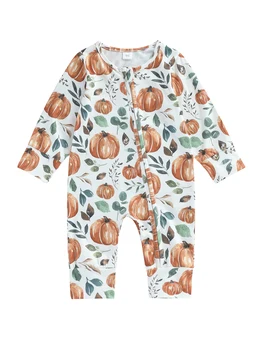 Gloomia/ Комплект костюмов для Хэллоуина Унисекс для малышей, комбинезон с длинными рукавами и брюками с принтом тыквы, костюм для Хэллоуина