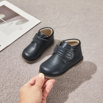 SandQ/ ботильоны для маленьких мальчиков, обувь из натуральной кожи, зимняя обувь для детей, chaussure zapato, детская обувь, серые темно-синие ботинки для девочек