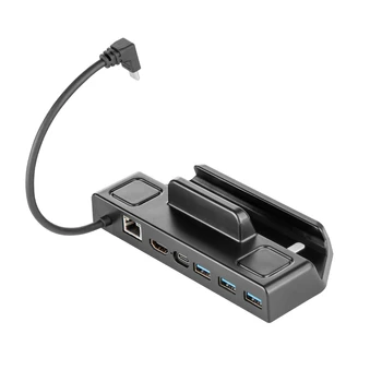 Концентратор док-станции для Steam Deck USB C-RJ45 Ethernet 4K 60HZ HDMI-Совместимый для держателя консоли Steam Deck