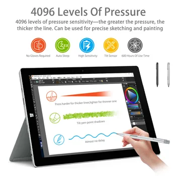 Рисовальный карандаш Для ноутбука Microsoft Surface Pro 9 8 7 6 Surface Book 4 3 Studio HP ENVY X360 ASUS Vivobook Активный Стилус