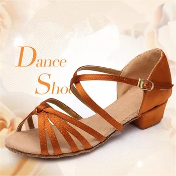 Детская танцевальная обувь, Сандалии для девочек, Женская обувь для бальных танцев, Латиноамериканских танцев, Женская обувь для современных Танго