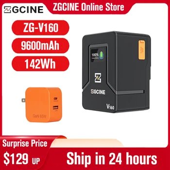 ZGCINE ZG-V160 V160 V Mount Battery V-Lock Литиевый Аккумулятор Power Bank для Фотокамер Смартфонов Ноутбуков Видеосигналов Видеокамер