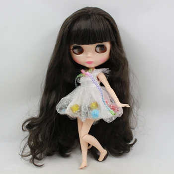 Стоимость бесплатной доставки Совместное тело обнаженной куклы Блит, черные волосы, модная кукла, фабричная кукла, подходящая для самостоятельного изменения, игрушка BJD для девочек