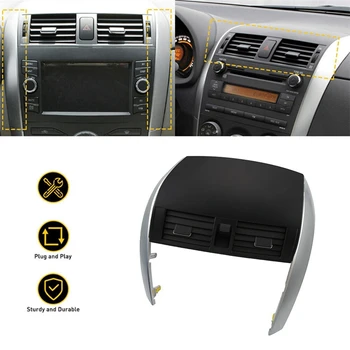 Центральная приборная панель автомобиля, вентиляционные отверстия, решетка радиатора + хромированная накладка, автомобильные аксессуары, пластик для Toyota Corolla Altis 2007-2013