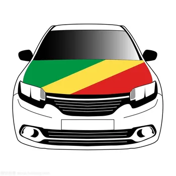 флаги Республики Конго, флаги на крышке капота автомобиля, 3,3x5 футов/5x7ft, 100% полиэстер, баннер на капоте автомобиля
