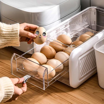 2-слойный 36 Решетчатый Ящик для яиц, Органайзер для холодильника, Прозрачный ящик для хранения, Кухонный холодильник, Лоток для утиных цыплят, яиц