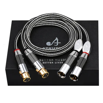 ATAUDIO Новый аудиокабель Hi-End XLR для мужчин и женщин, разъем XLR, разветвитель, Балансный аудиокабель, кабель Hi-FI XLR
