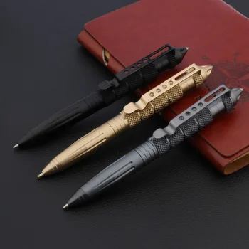 1 шт. новая высококачественная металлическая цветная тактическая защитная ручка для школьников, офисных шариковых ручек