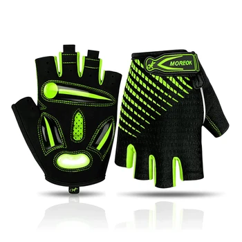 Новые Велосипедные перчатки для мужчин, дышащие противоскользящие перчатки с амортизирующей накладкой 5 мм, перчатки для верховой езды, полупальцевые перчатки для шоссейного велосипеда, MTB, велосипедные перчатки